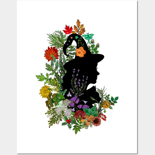 The Witch's Garden Silhouette Wall Art by IrishViking2